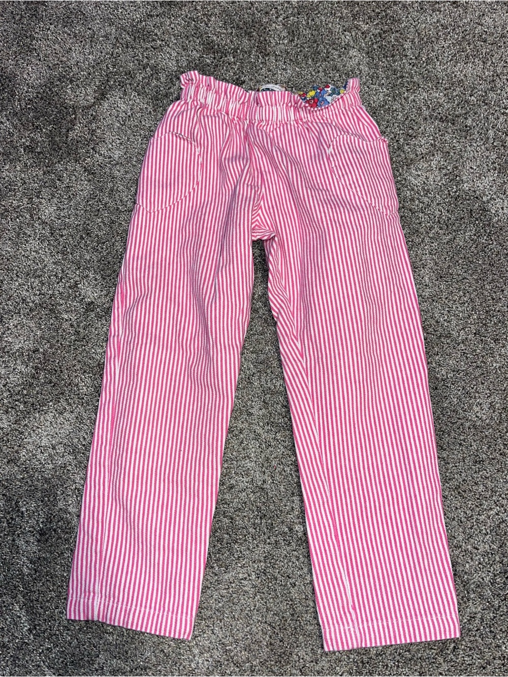 7y mini boden heart pocket denim pants euc